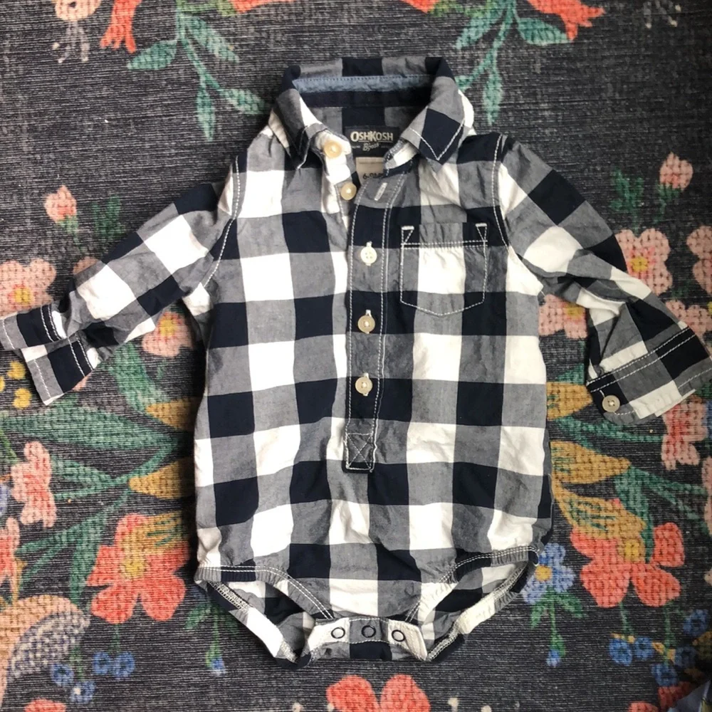 OshKosh Baby Button Down Onesies, 6-9 Months